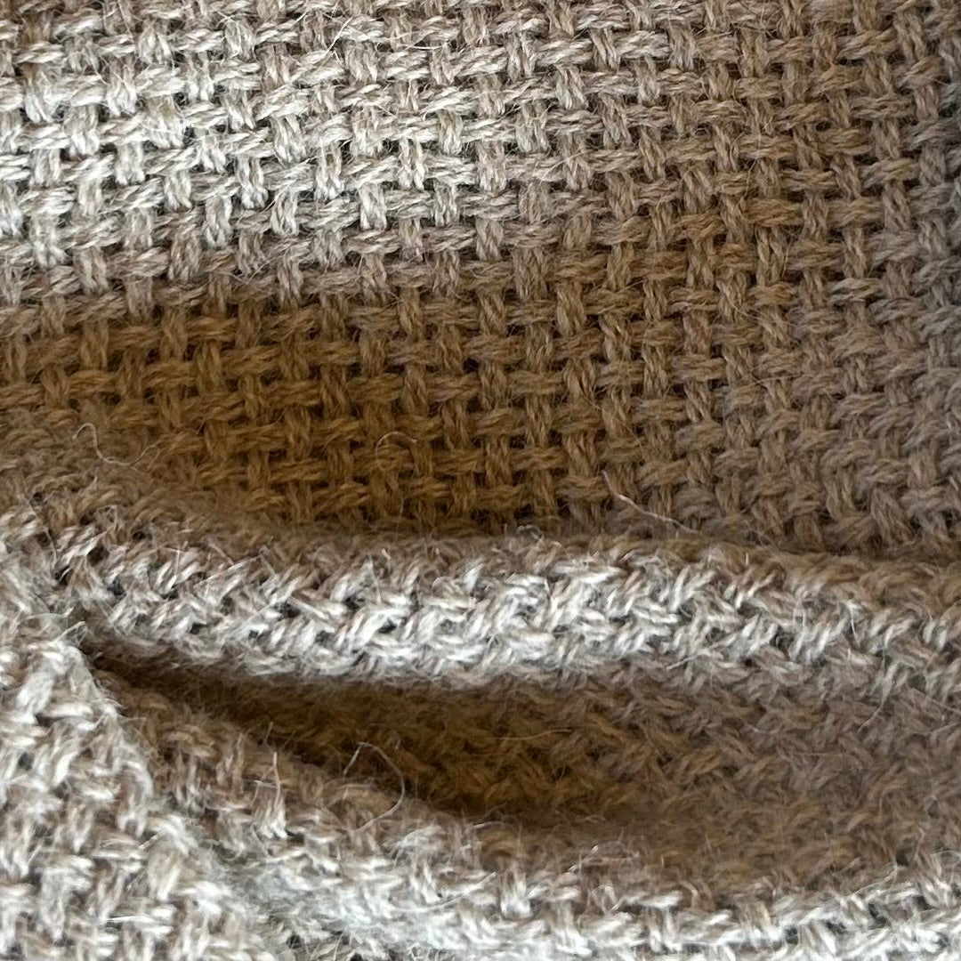 Hildene Basketweave Scarf- Oatmeal