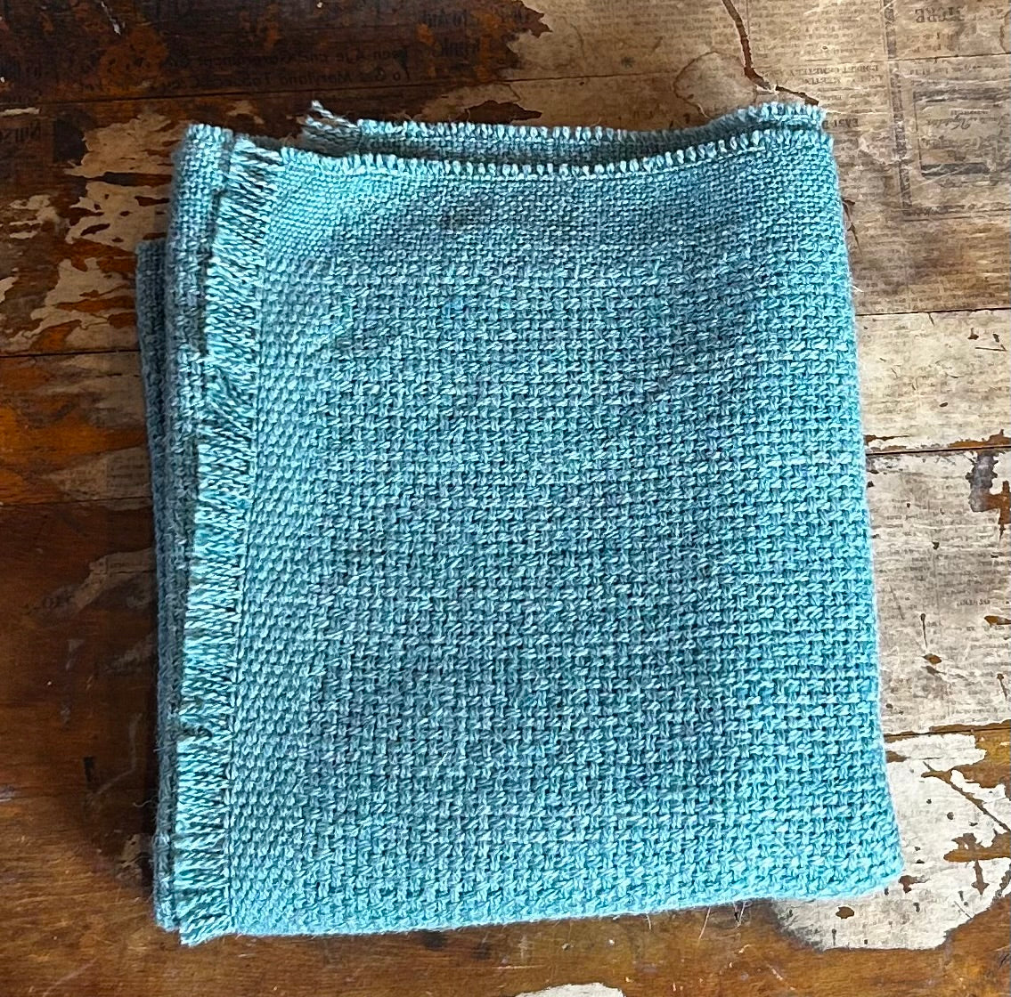 Hildene Basketweave Scarf- Green