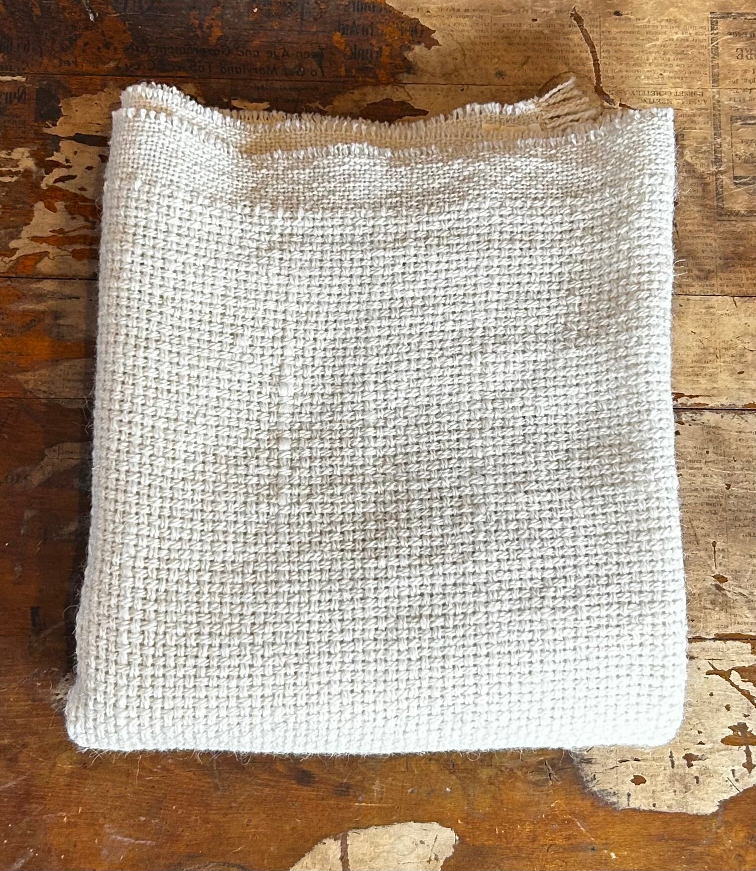 Hildene Basketweave Scarf- Ivory