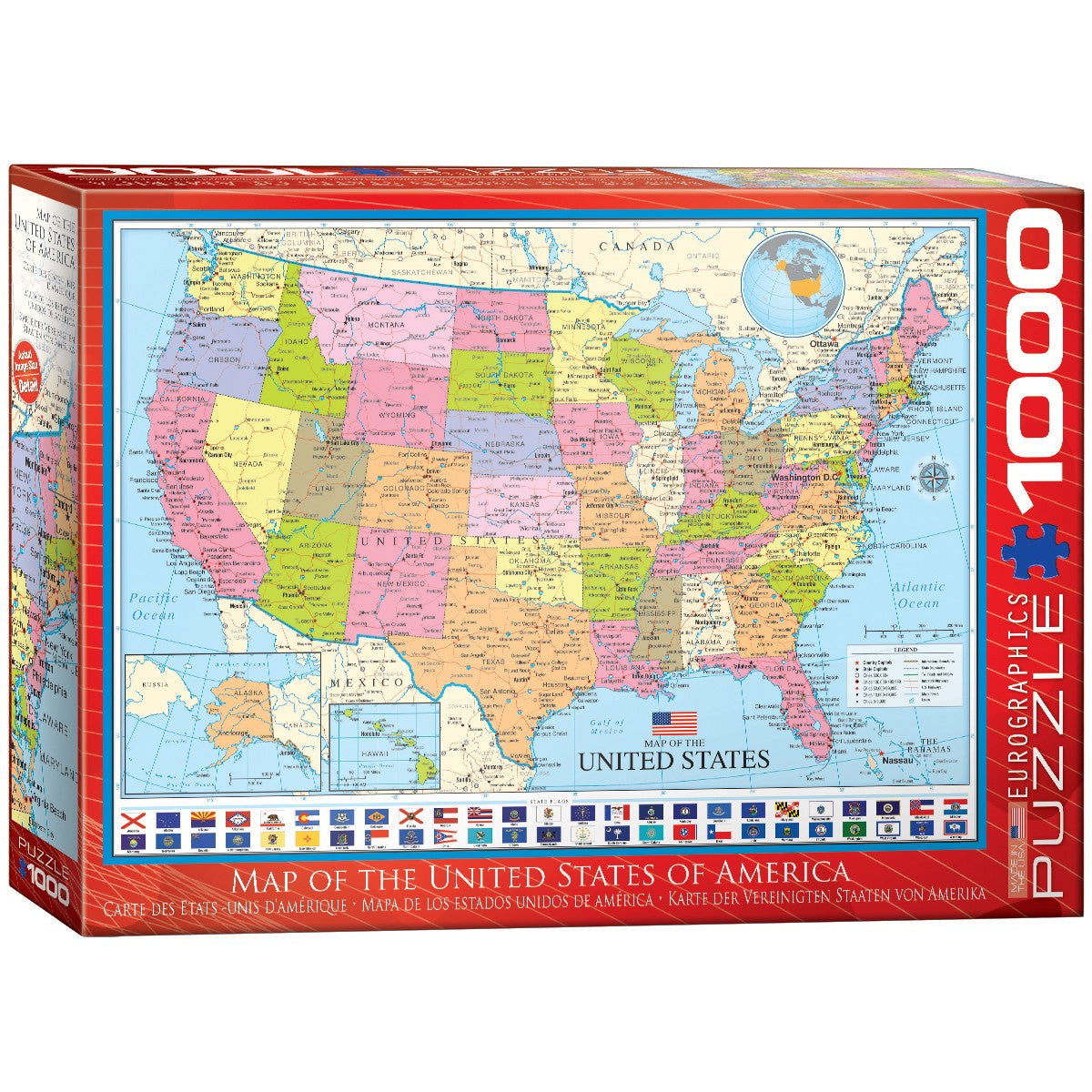 Modern Map of the USA-Puzzle