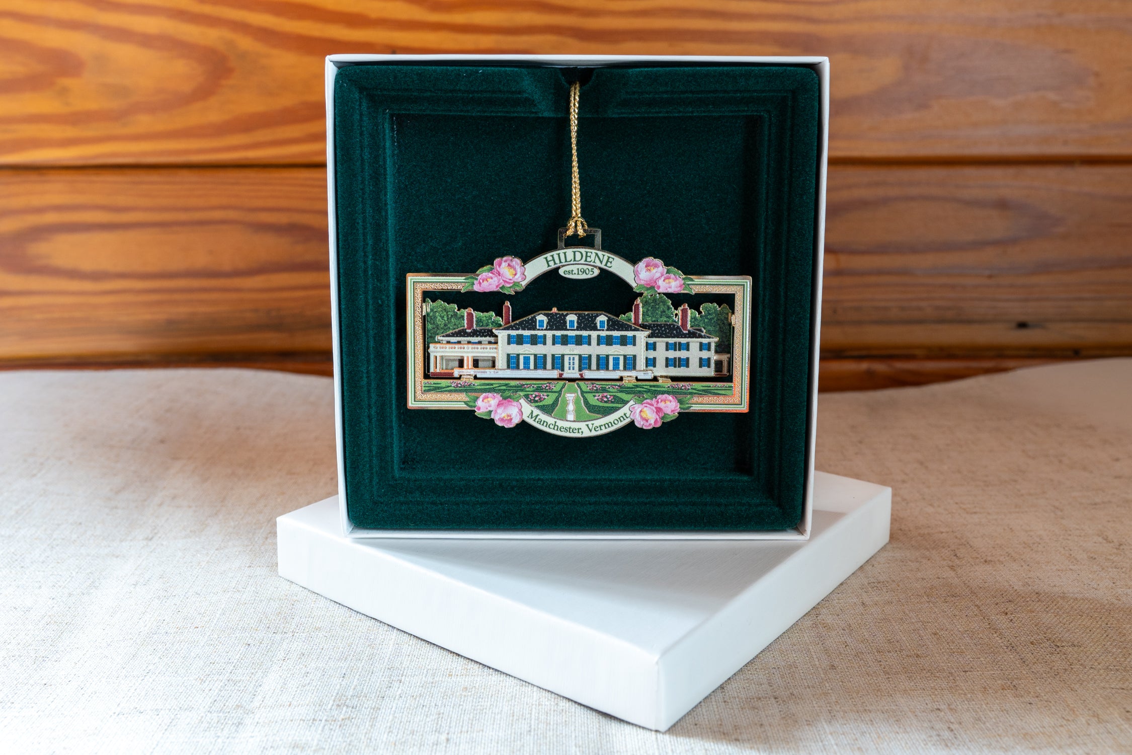 Hildene with Peonies Ornament