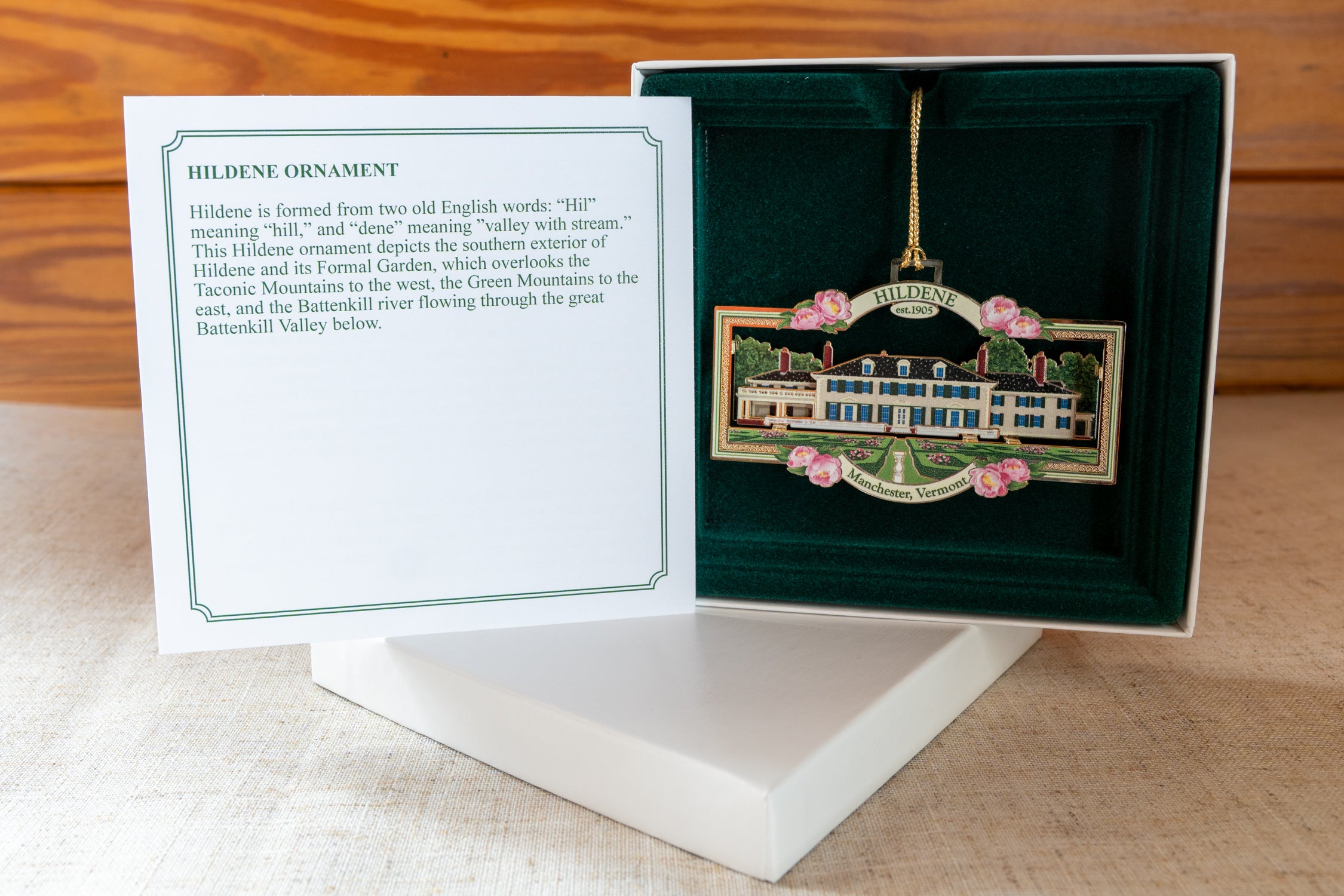Hildene with Peonies Ornament
