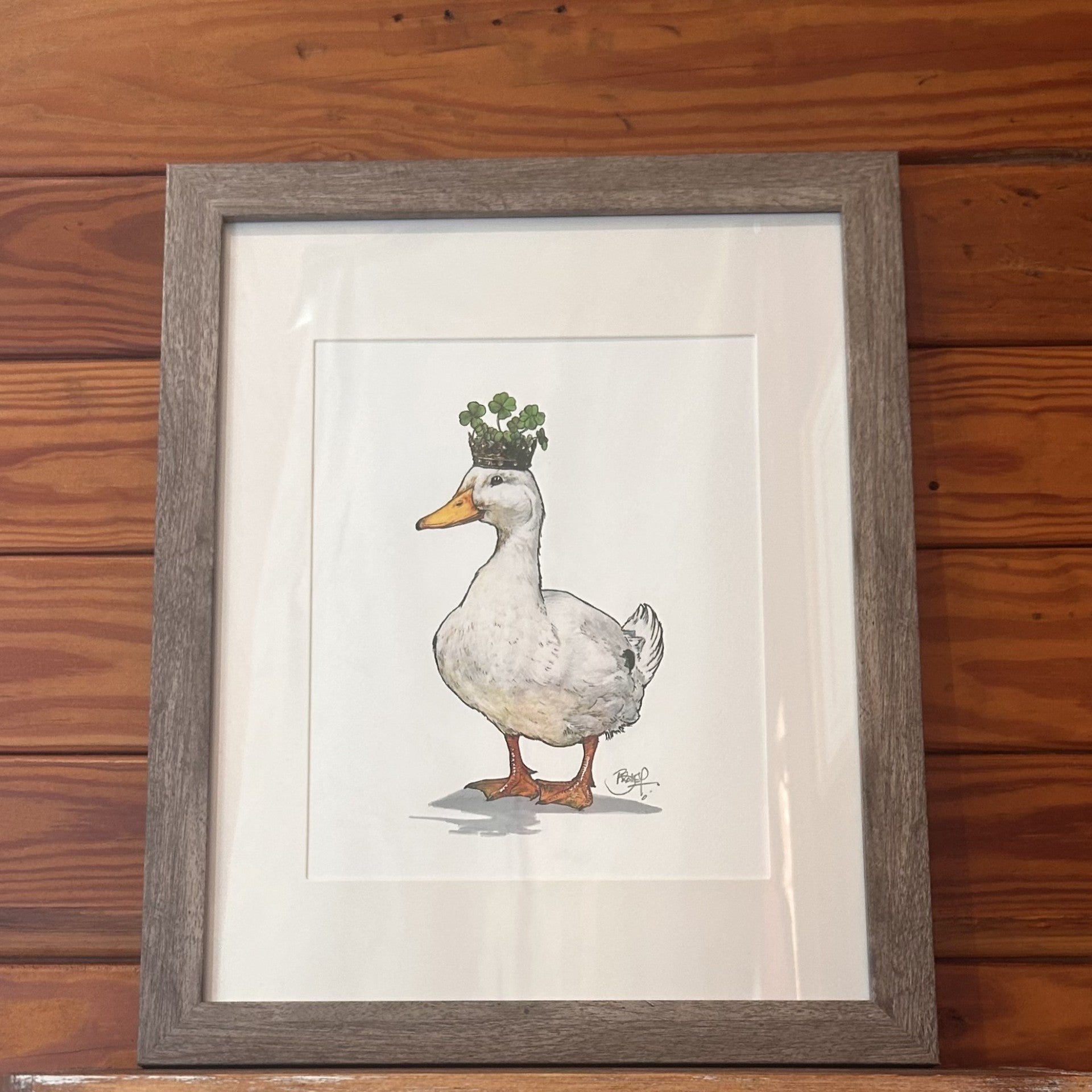 Framed Original "Lucky Duck"
