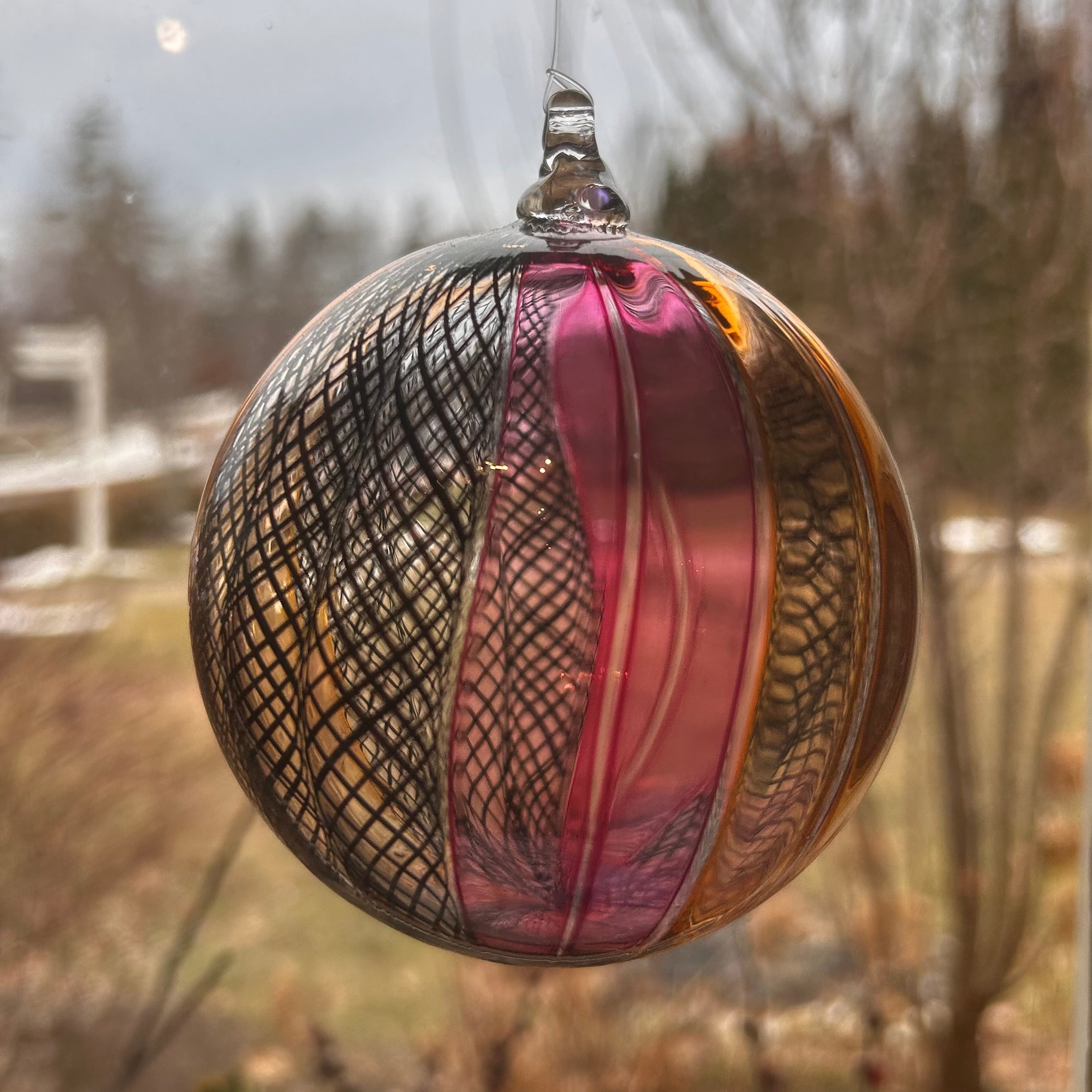 Zanfirico Glass Ornament