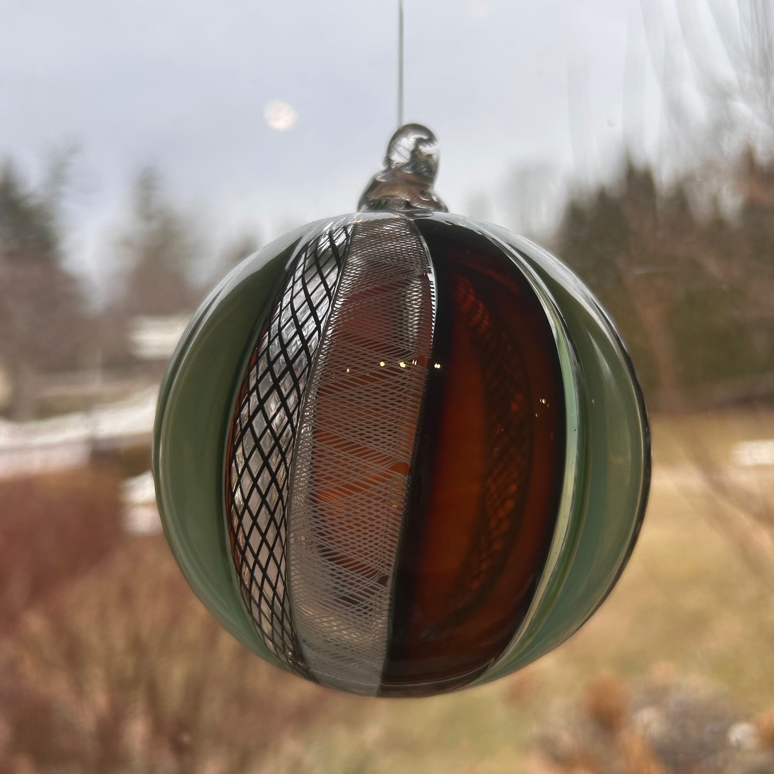 Zanfirico Glass Ornament