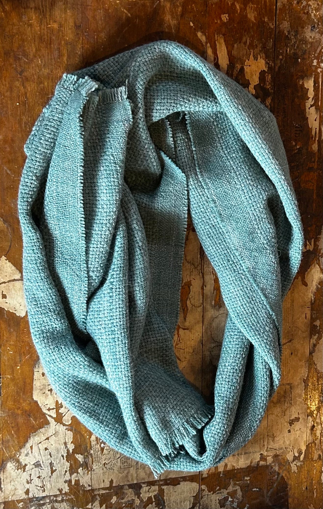 Hildene Basketweave Scarf- Green