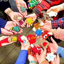 Felting Christmas ornaments